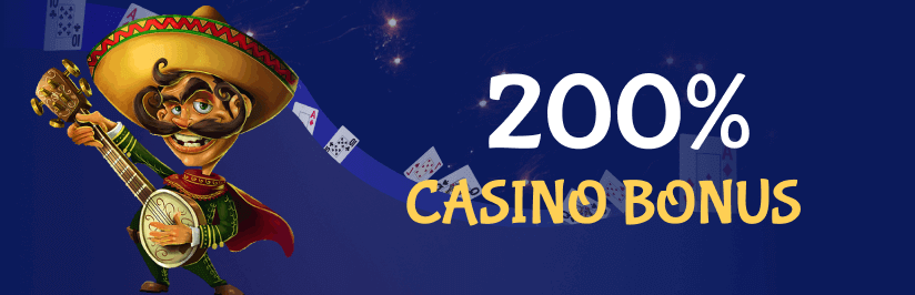 200% Casino Bonus Banner