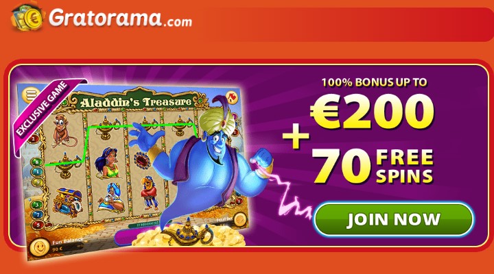 Gratorama Casino – 70 Freispiele ohne Einzahlung