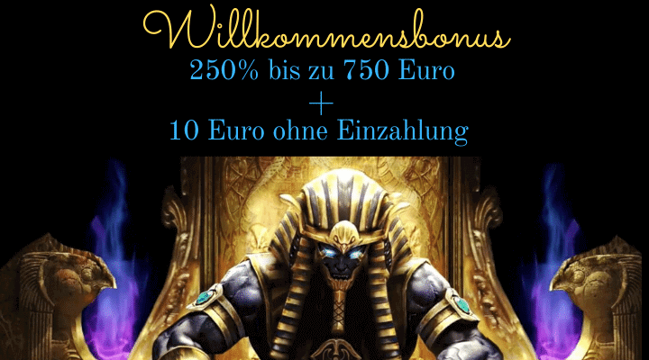 WildPharao Casino – 10 Euro Bonus ohne Einzahlung
