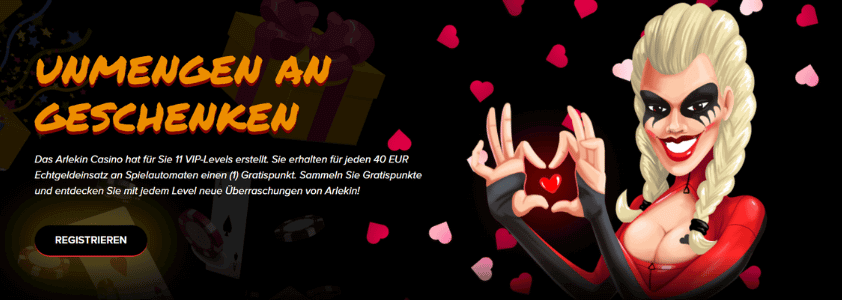 arlekin casino vip-programm banner