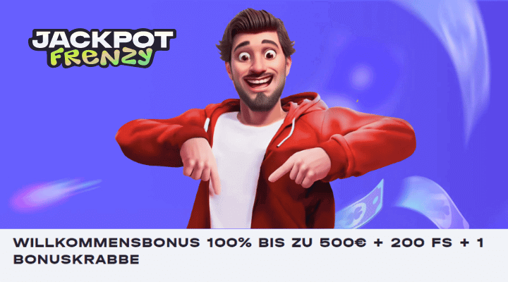 JackpotFrenzy Casino – Bonus bis zu 500€ + 200 Freispiele