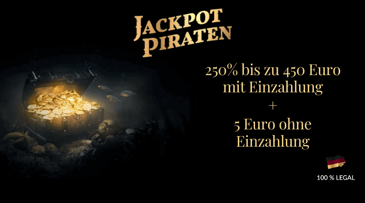 JackpotPiraten Casino – Willkommensbonus bis zu 100 Euro