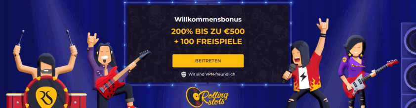 rolling slots casino banner