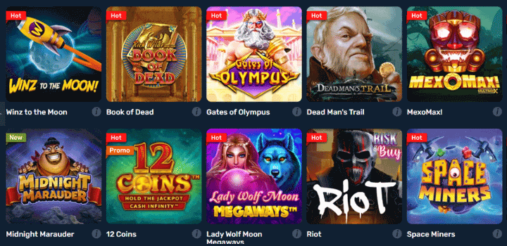 winz.io casino spiele