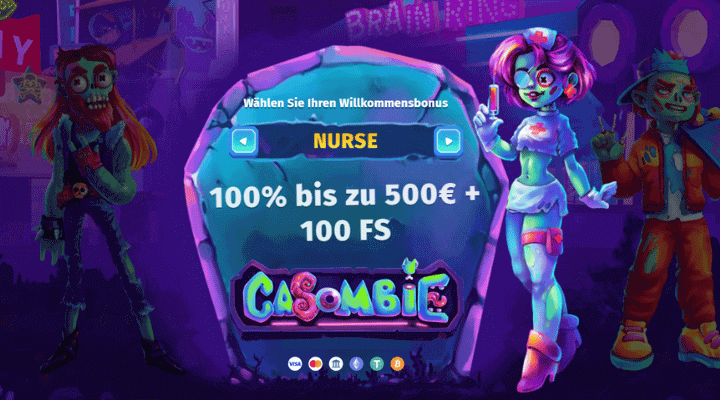 Casombie Casino – Bekommen Sie 3000€ und 300 Freispiele!